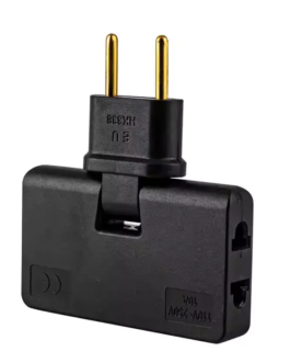 Convertisseur de Prise UE 1 en 3 – Rotation 180° & Prise Multiple Universelle